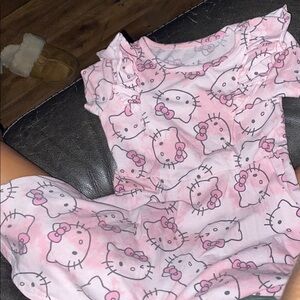 Hello Kitty Pink and White Graphic Tee